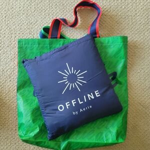 Aerie Tote Shopping Bag & Blanket NWT